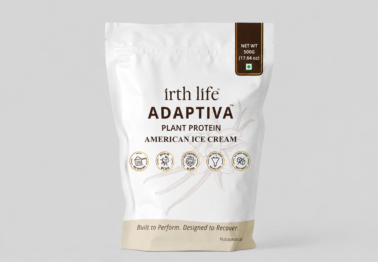 Irthlife Adaptiva Premium Plant Protein Powder | 27g Protein | Dairy-Free