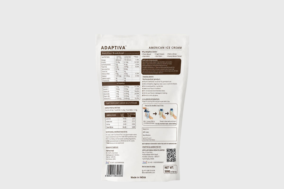 Irthlife Adaptiva Plant Protein Powder