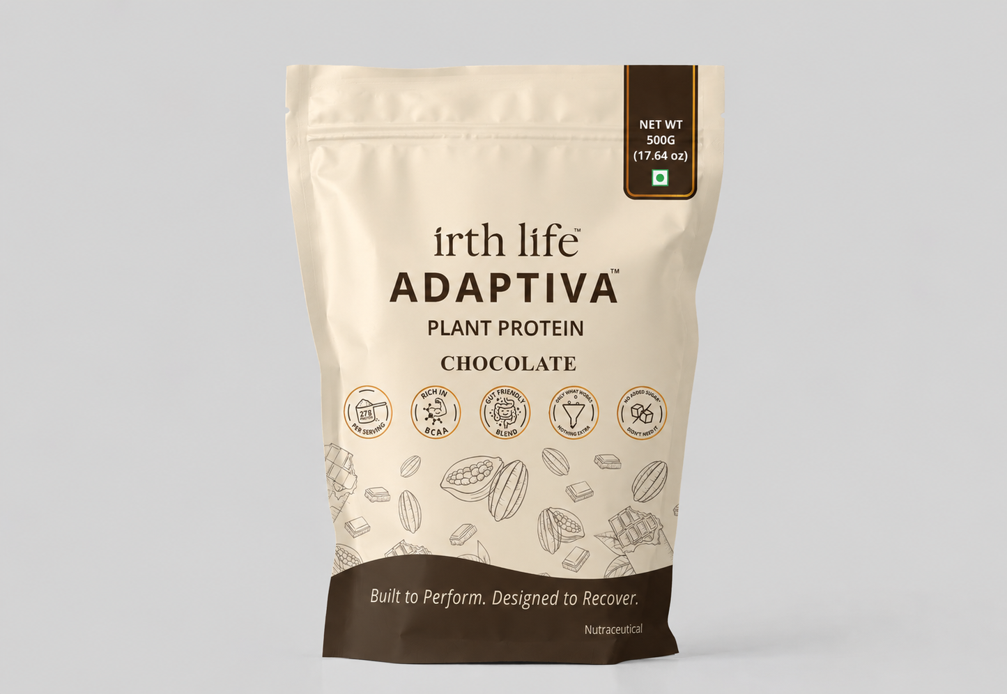 Irthlife Adaptiva Premium Plant Protein Powder | 27g Protein | Dairy-Free