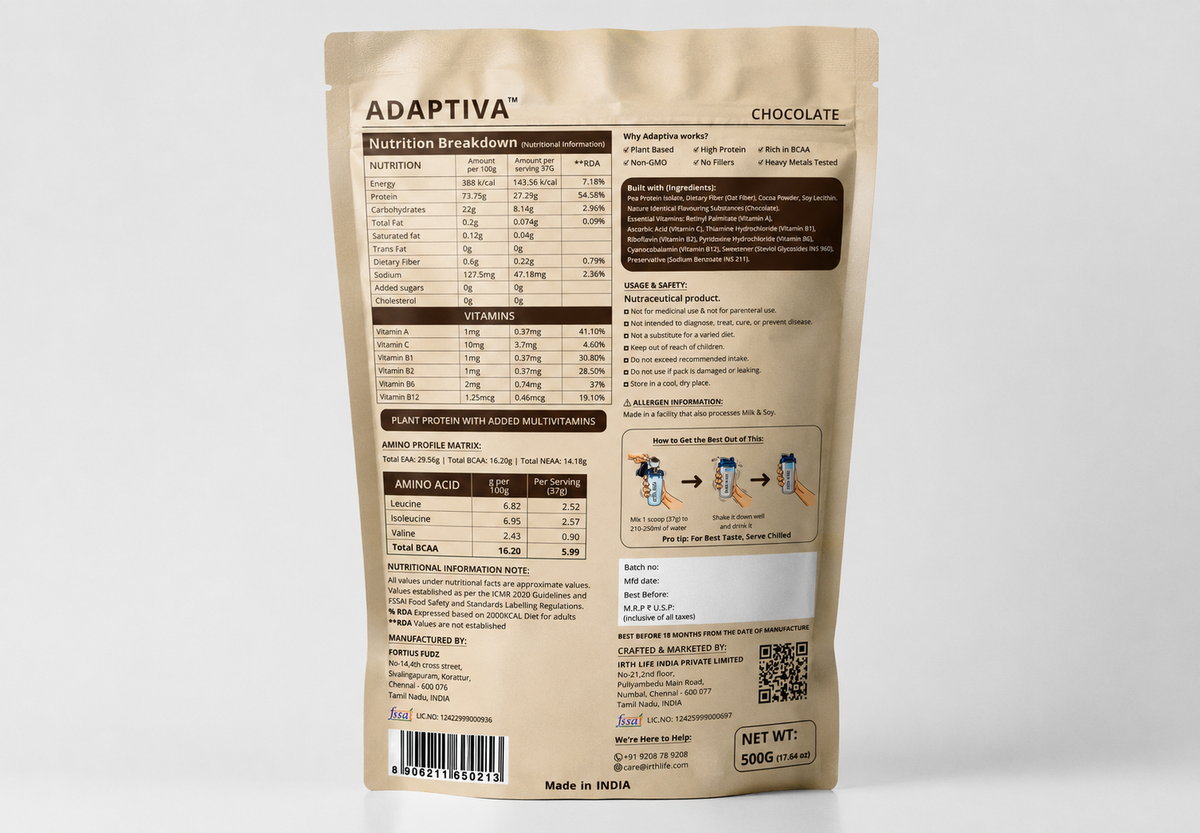 Irthlife Adaptiva Plant Protein Powder