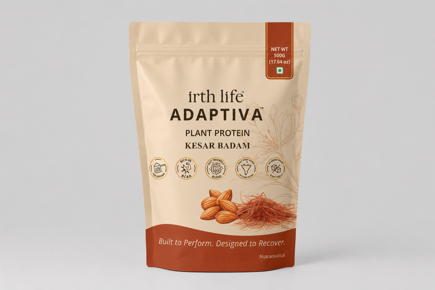Irthlife Adaptiva Premium Plant Protein Powder | 27g Protein | Dairy-Free