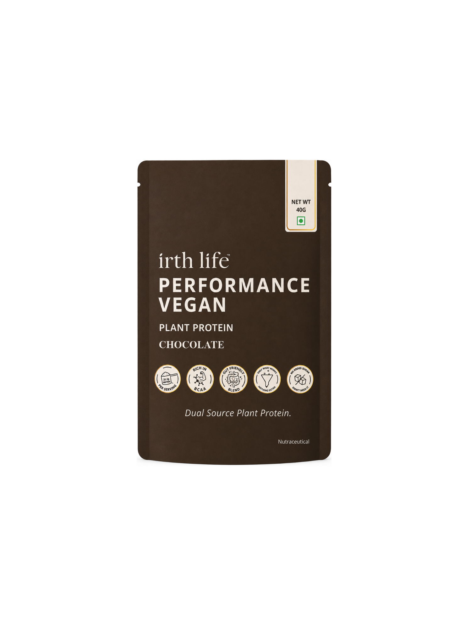 Irthlife Performance Vegan Plant Protein Single Pack | 31.2g Protein | Dairy-Free