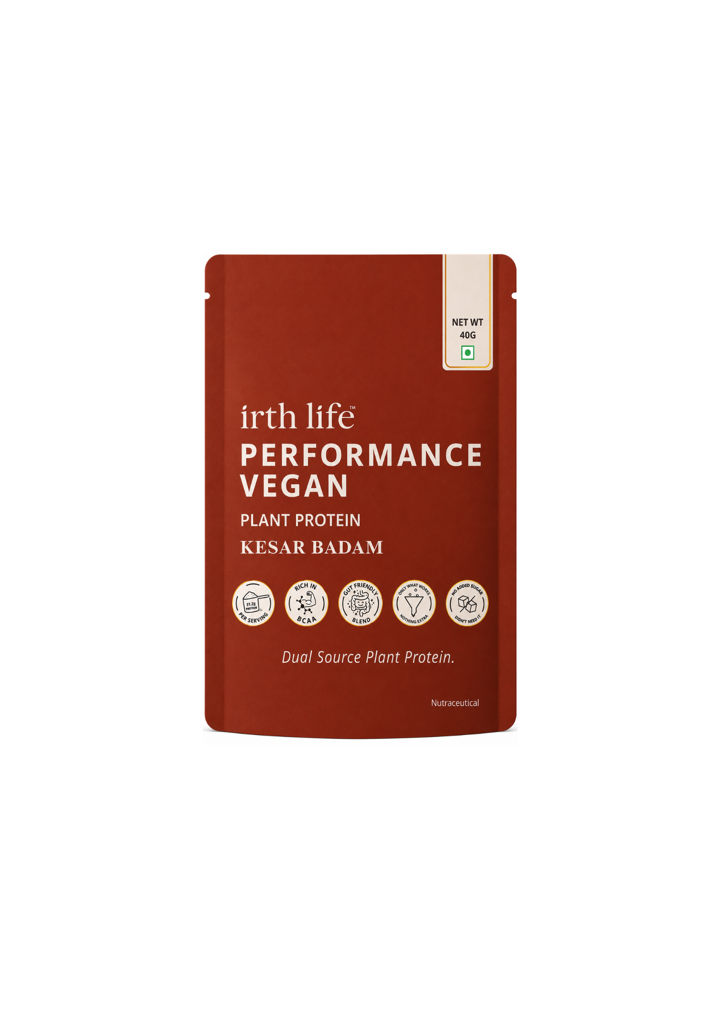 Irthlife Performance Vegan Plant Protein Single Pack | 31.2g Protein | Dairy-Free