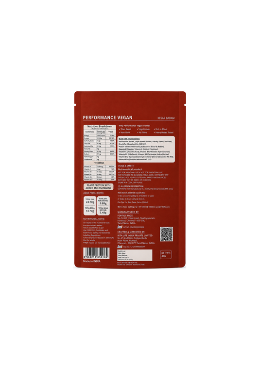 Irthlife Performance Vegan Plant Protein Single Pack | 31.2g Protein | Dairy-Free