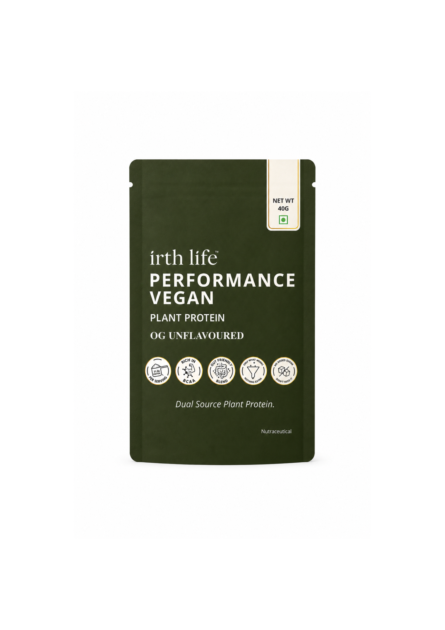 Irthlife Performance Vegan Plant Protein Single Pack | 31.2g Protein | Dairy-Free