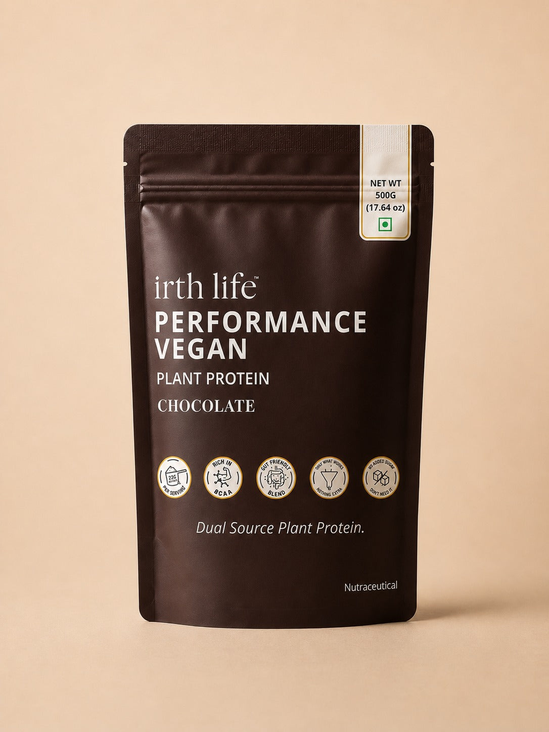 Irthlife Performance Vegan Premium Plant Protein Powder | Chocolate | 31.2g Protein per Serving, Complete Amino Acid Profile & Added Multivitamins | 100% Dairy-Free