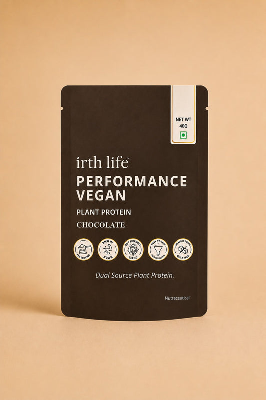 Irthlife Performance Vegan Premium Plant Protein Powder Single Pack | Chocolate |  31.2g Protein per Serving, Complete Amino Acid Profile & Added Multivitamins | 100% Dairy-Free