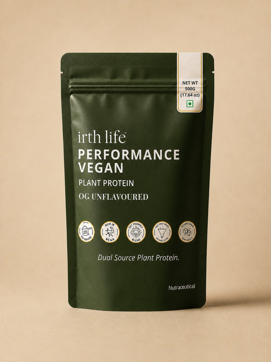 Irthlife Performance Vegan Premium Plant Protein Powder | OG Unflavoured | Gut-Friendly Advanced Plant Formula with 31.2g Protein per Serving, Complete Amino Acid Profile & Added Multivitamins | 100% Dairy-Free